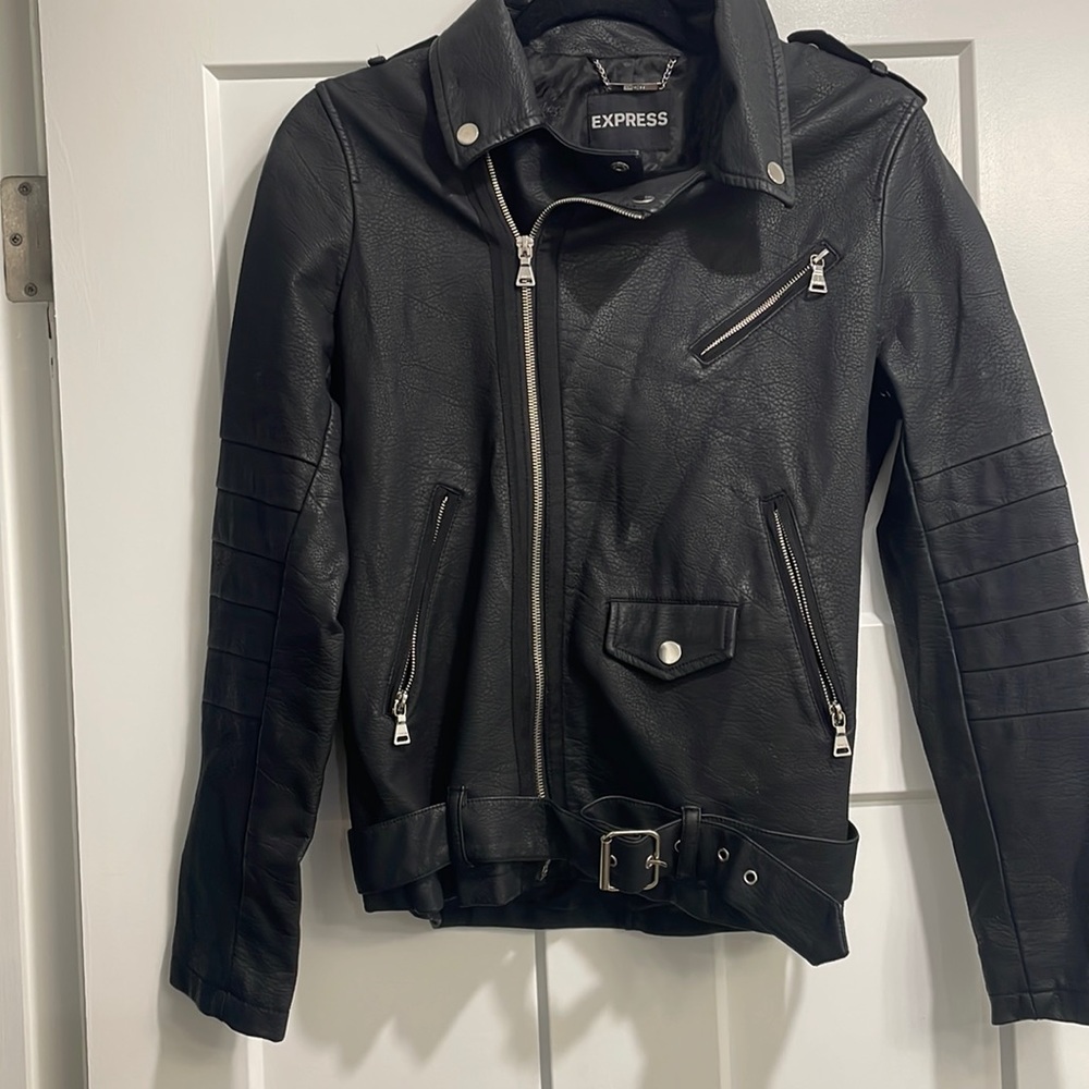 Black Express faux leather jacket